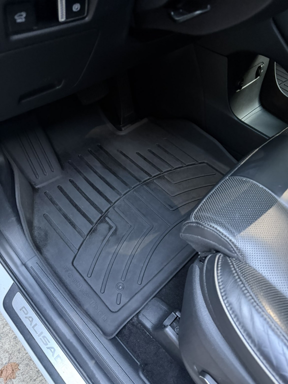 Hyundai Palisade driver floor mat after cleaning